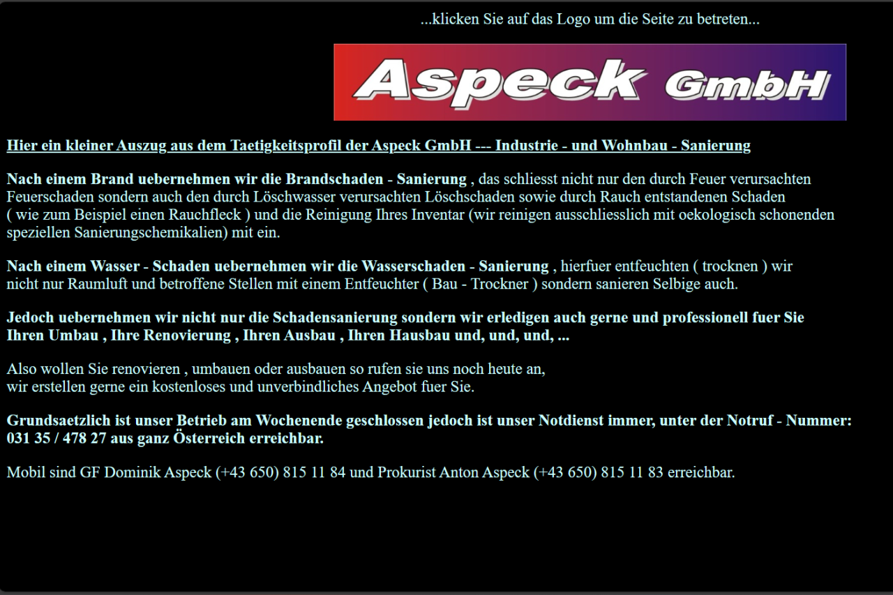 Aspeck GmbH - Webseite