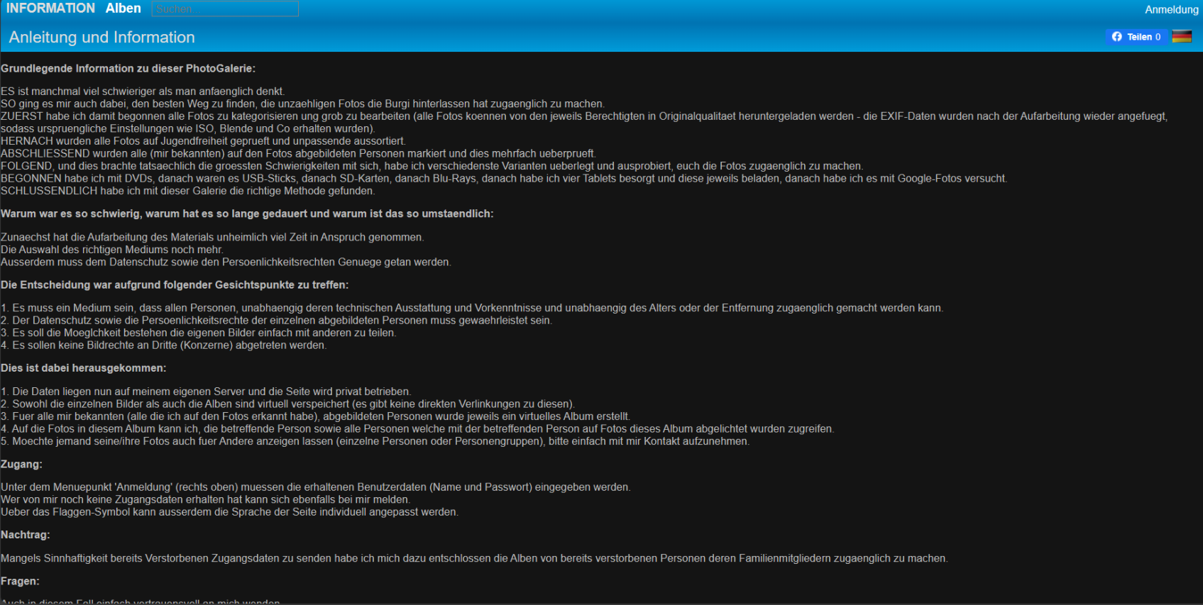 Burgis PhotoGalerie - Webseite