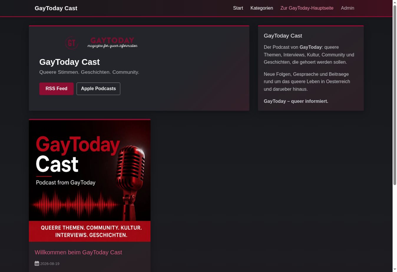 GayToday Cast - Podcastportal