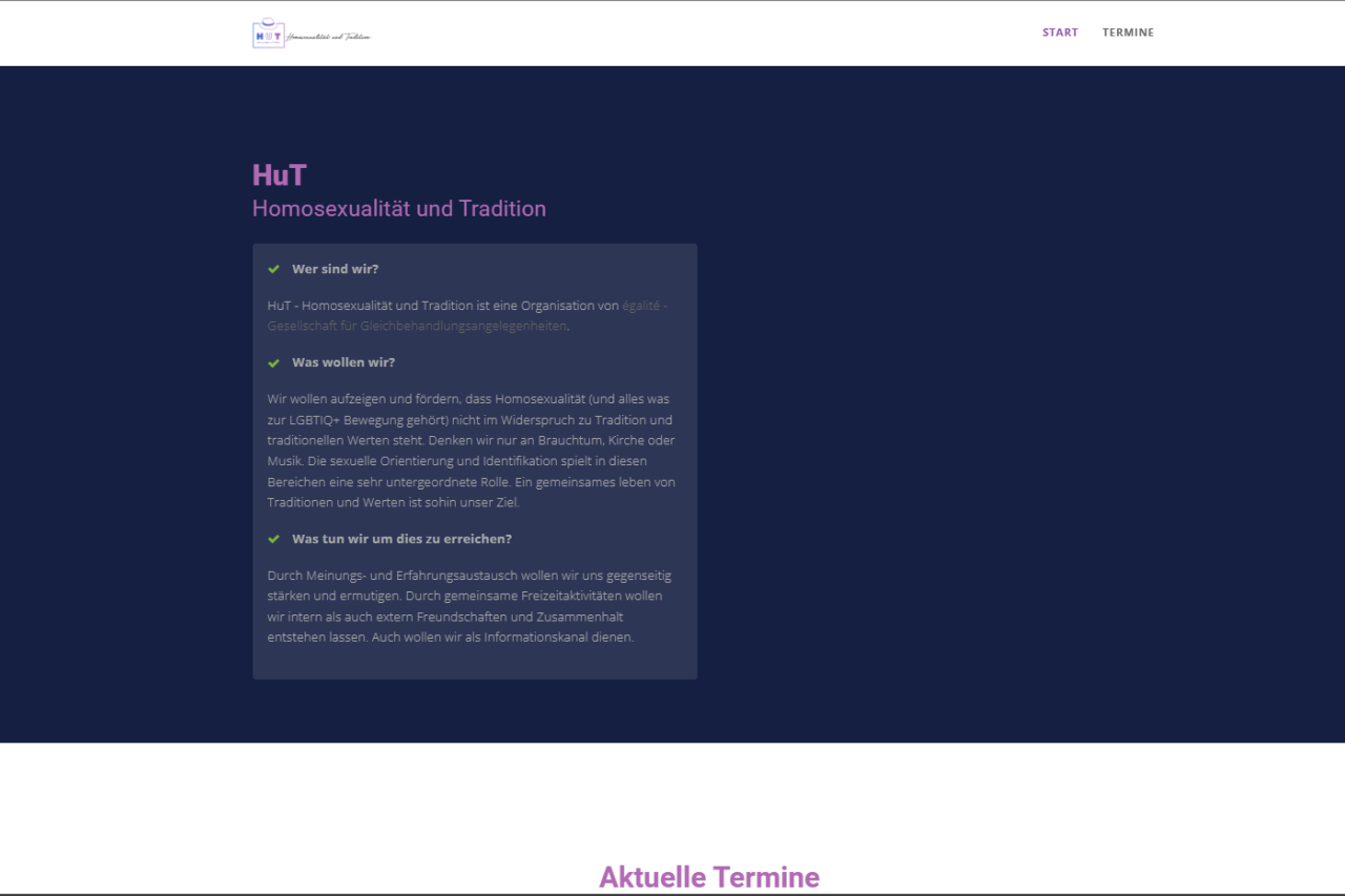 HuT - Webseite