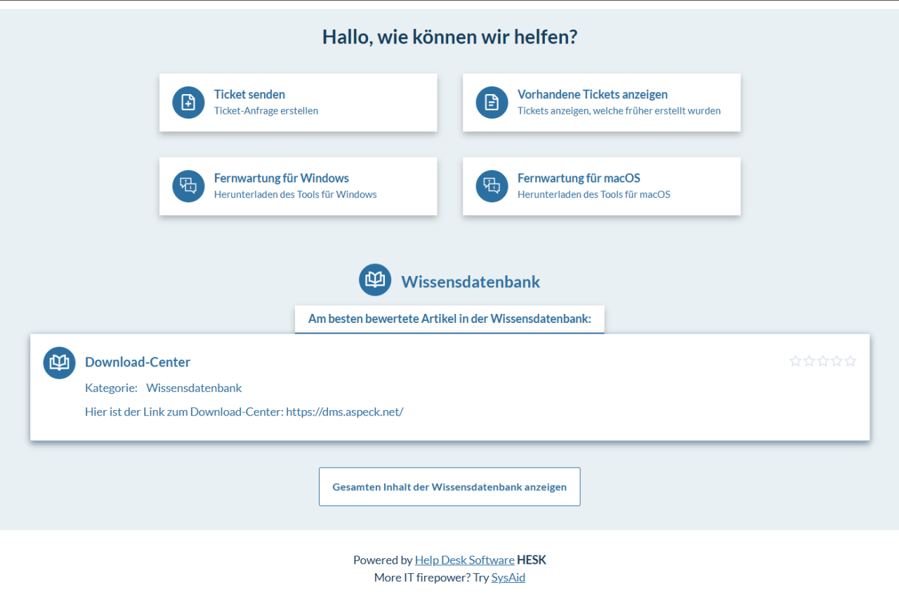 support@aspeck.net - Webseite